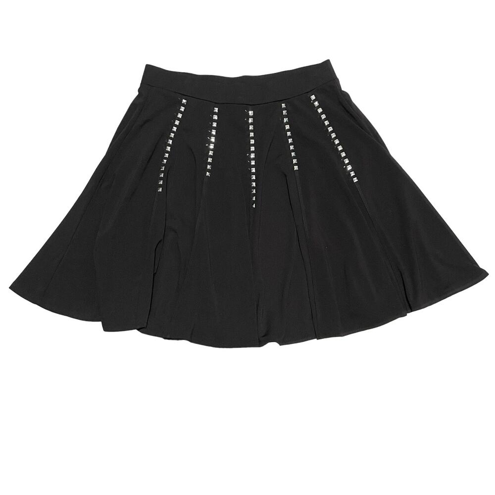 NWT Carmen Marc Valvo Studded Skirt Black Size Medium
